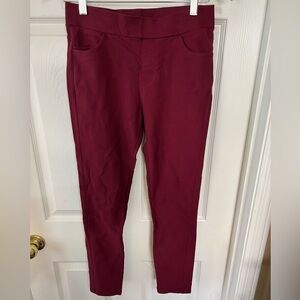 Ginasy Burgundy High-Waisted Stretch Pants – women’s medium